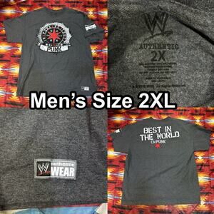 In CM Punk We Trust Best In The World Men’s 2XL Gray T-Shirt Authentic WWE